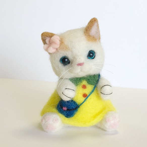 羊毛フェルトマスコット 猫 羊毛フェルト tinkle 通販 7437591｜Creema