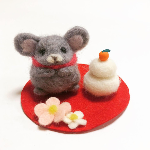 羊毛フェルト お正月マスコット ねずみ 羊毛フェルト tinkle 通販