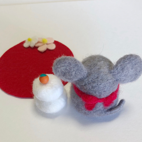 羊毛フェルト お正月マスコット 干支 ねずみ 羊毛フェルト tinkle 通販