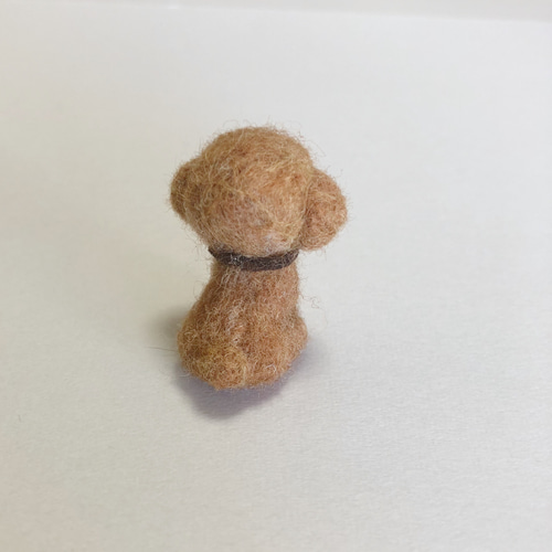 羊毛フェルト ミニチュアマスコット トイプードル レッド 羊毛フェルト