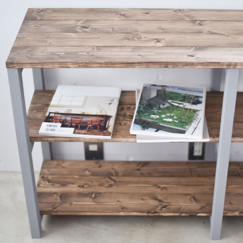 FLEXA フレクサ　木製3段ラック グレー FLEXA フレクサ 木製3段ラック グレー Yoquna ラック 3段 幅85.5cm 高さ