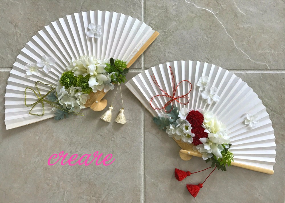 扇子ブーケ：アーティフィシャルフラワー