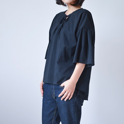 【SALE】-airy blouse/BK-　コットンブラウス 3枚目の画像
