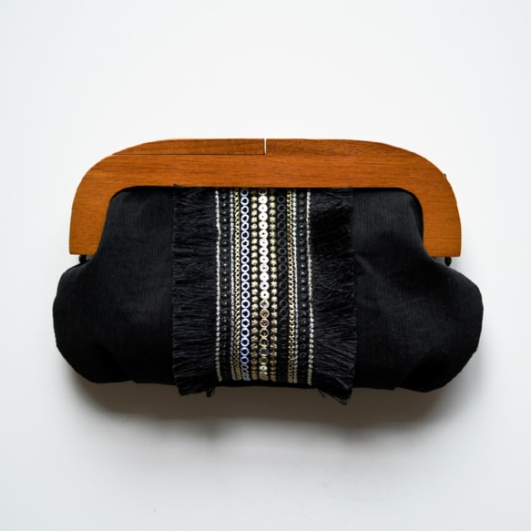 KAYU フリンジ付き　クラッチ　2way パーティバッグ　新品　西海岸 miniministore パーティバッグ 結婚式 クラッチバッグ