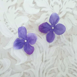 紫陽花のイヤリング♡ 1枚目の画像