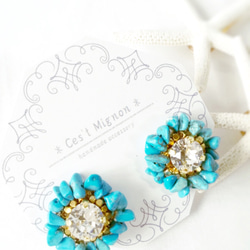 round turquoise＊earaccessory＊ 1枚目の画像