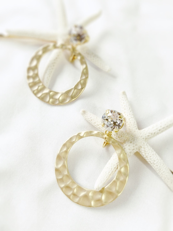 matte gold circle＊earaccessory＊ 2枚目の画像