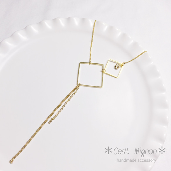 square long necklace 1枚目の画像