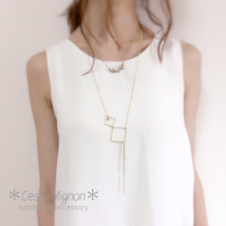 square long necklace 2枚目の画像