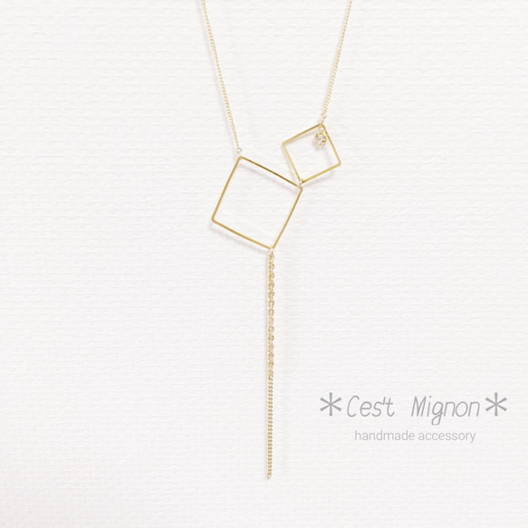 square long necklace 3枚目の画像