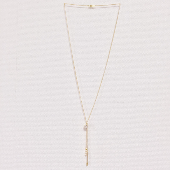 【14kgf】pearl stick long necklace 4枚目の画像