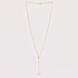 【14kgf】petit swaro×pearl long necklace 4枚目の画像