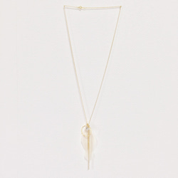 【14kgf】feather long necklace 4枚目の画像