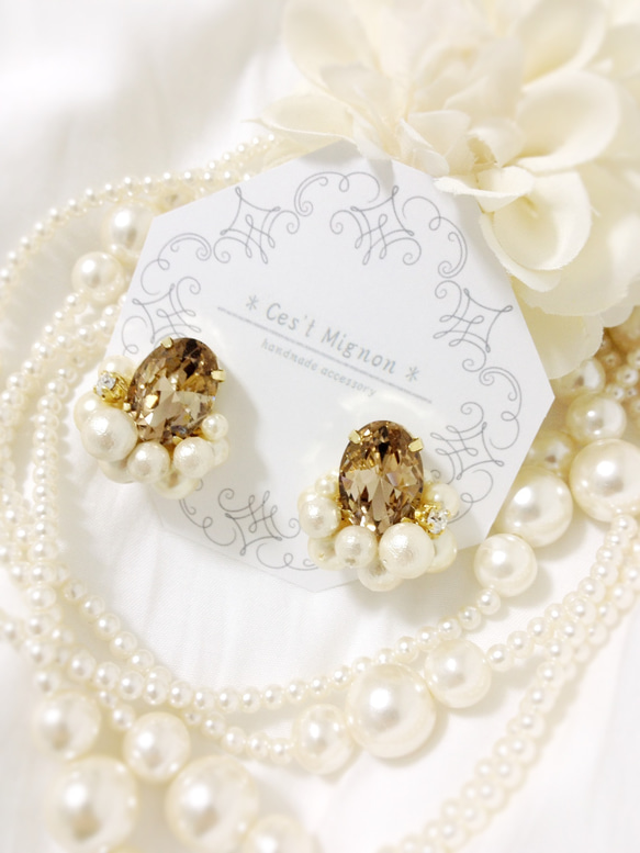 round bijou*earrings* 1枚目の画像