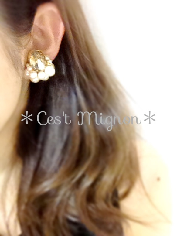 round bijou*earrings* 3枚目の画像