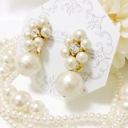 rhombus pearl *earrings* 1枚目の画像