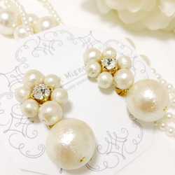 rhombus pearl *earrings* 4枚目の画像