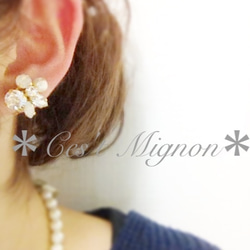 gradation swaro*ear accessory*(WH) 4枚目の画像