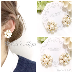 pearl flower*ear accessory* 1枚目の画像