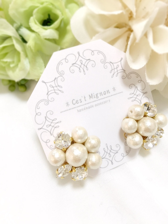 pearl flower*ear accessory* 3枚目の画像