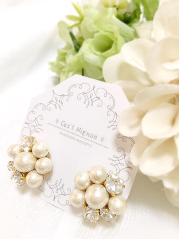 pearl flower*ear accessory* 4枚目の画像