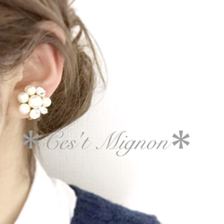 pearl flower*ear accessory* 5枚目の画像