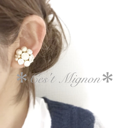 round swaro*ear accessory*(WH) 5枚目の画像