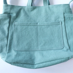 ラフショルダー＊柔らかく体に馴染む２Way大容量（ウォッシュブルー） 6枚目の画像