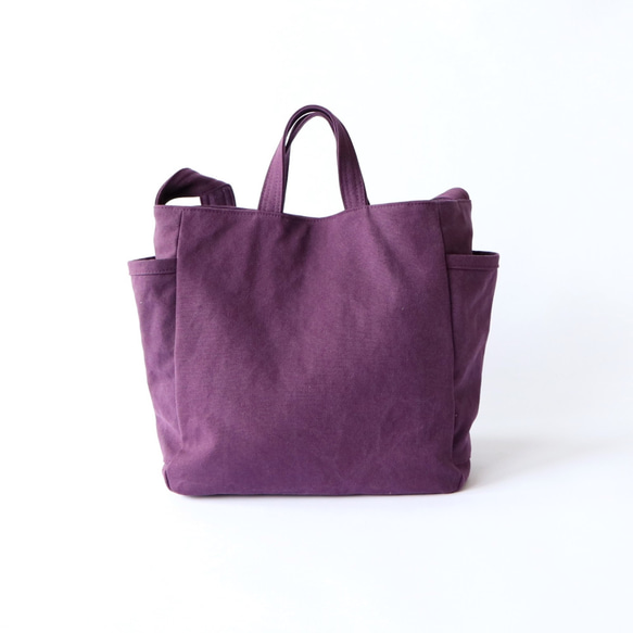 ラフショルダー＊柔らかく体に馴染む２Way大容量（ボルドー、パープル） 4枚目の画像