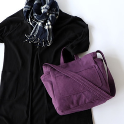 ラフショルダー＊柔らかく体に馴染む２Way大容量（ボルドー、パープル） 7枚目の画像