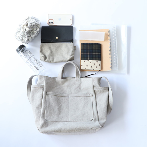 ラフショルダー＊柔らかく体に馴染む２Way大容量（ボルドー、パープル） 6枚目の画像