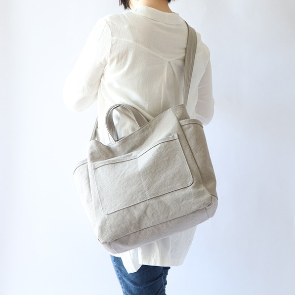 ラフショルダー＊柔らかく体に馴染む２Way大容量（ボルドー、パープル） 10枚目の画像