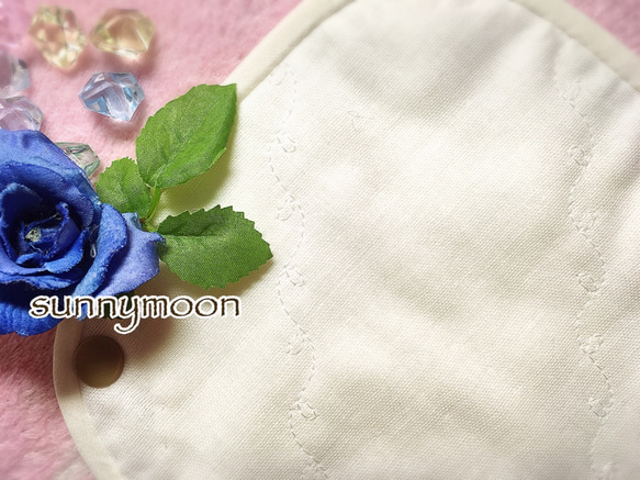 新仕様☆sunnymoon☆ランジェリータイプの布なぷライナー『ブルーローズver.1』 5枚目の画像