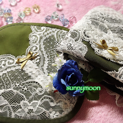 限定カラー☆sunnymoon☆ランジェリータイプの布なぷライナー「fairyオリーブ」 4枚目の画像