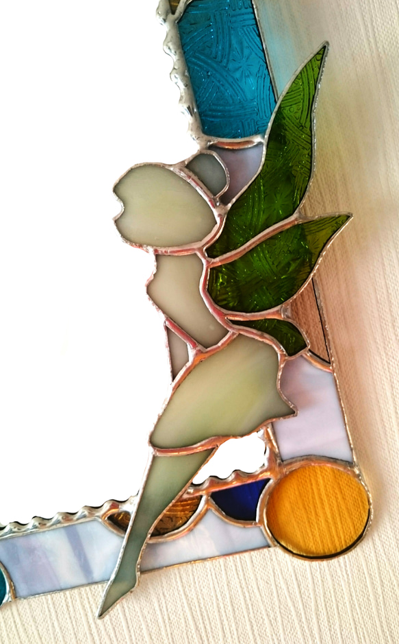 ステンドグラス「ティンカーベルの鏡」 ドレッサー・ミラー・鏡台