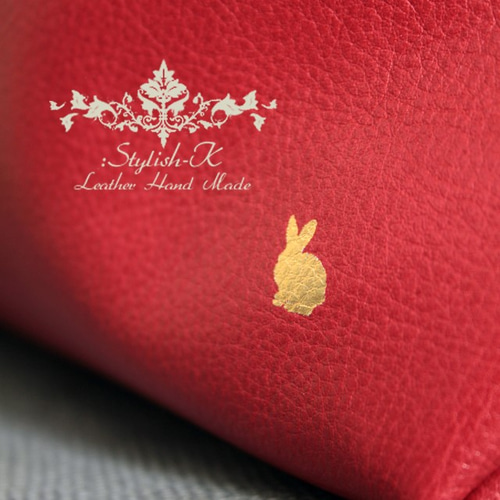 牛革製》うさぎマークのトートバッグ《裏布あり》A4サイズ トート