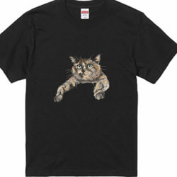 ✴︎ Haku様専用✴︎bonvoroidアートTシャツ✳︎前面✳︎サビ猫 1枚目の画像