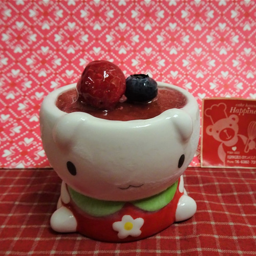 たれ耳うさぎちゃん陶器カップ入りイチゴのレアチーズ♪ラズベリーと 