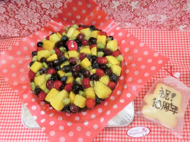 ７号　フルーツいっぱいトッピングのチョコタルト♪(＾◇＾)