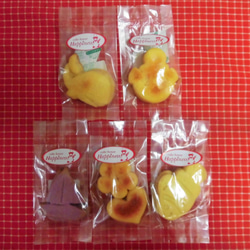 フエルト製スイカケースに夏の焼き菓子５袋詰め合わせ♪(*^▽^*) 2枚目の画像