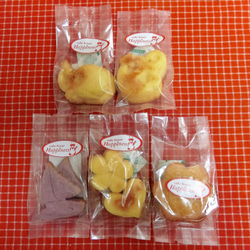 フエルト製夏クマちゃんケース(グリーン）に夏の焼き菓子５袋詰め合わせ♪(*^▽^*) 2枚目の画像