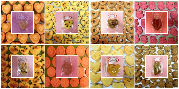 ドライフラワーテイストと薔薇のプリザーブドフラワーアレンジとハートの焼き菓子2袋のギフトセット 2枚目の画像