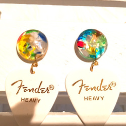 Fender ✰フェンダーピック ピアス イヤリング〜 white 3枚目の画像