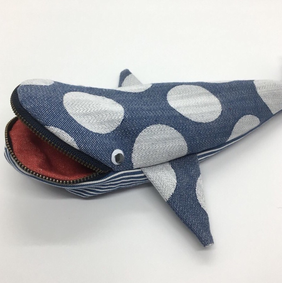 ★みーたん☆です★クジラポーチ（ミニサイズ）☆水色