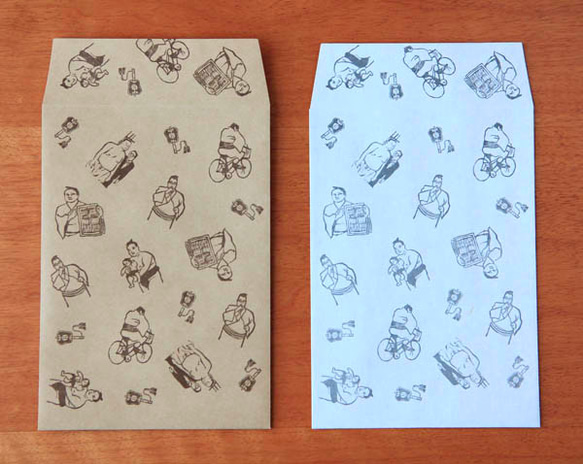 りきしの封筒セット（茶/白 ※ご注文時にどちらの色かをご指定ください） 1枚目の画像