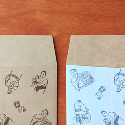 りきしの封筒セット（茶/白 ※ご注文時にどちらの色かをご指定ください） 2枚目の画像