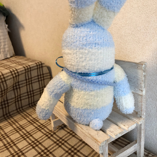 靴下ぬいぐるみベビーギフト ふわふわうさぎさん オーダー (柄は相談に