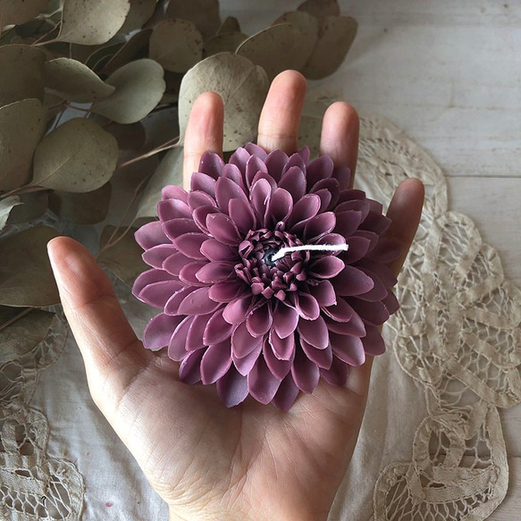 フラワーキャンドル "dahlia (C)" 4枚目の画像