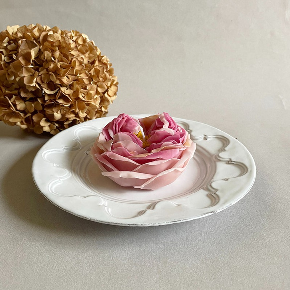 フラワーキャンドル "rose pompadour"【受注生産】 4枚目の画像