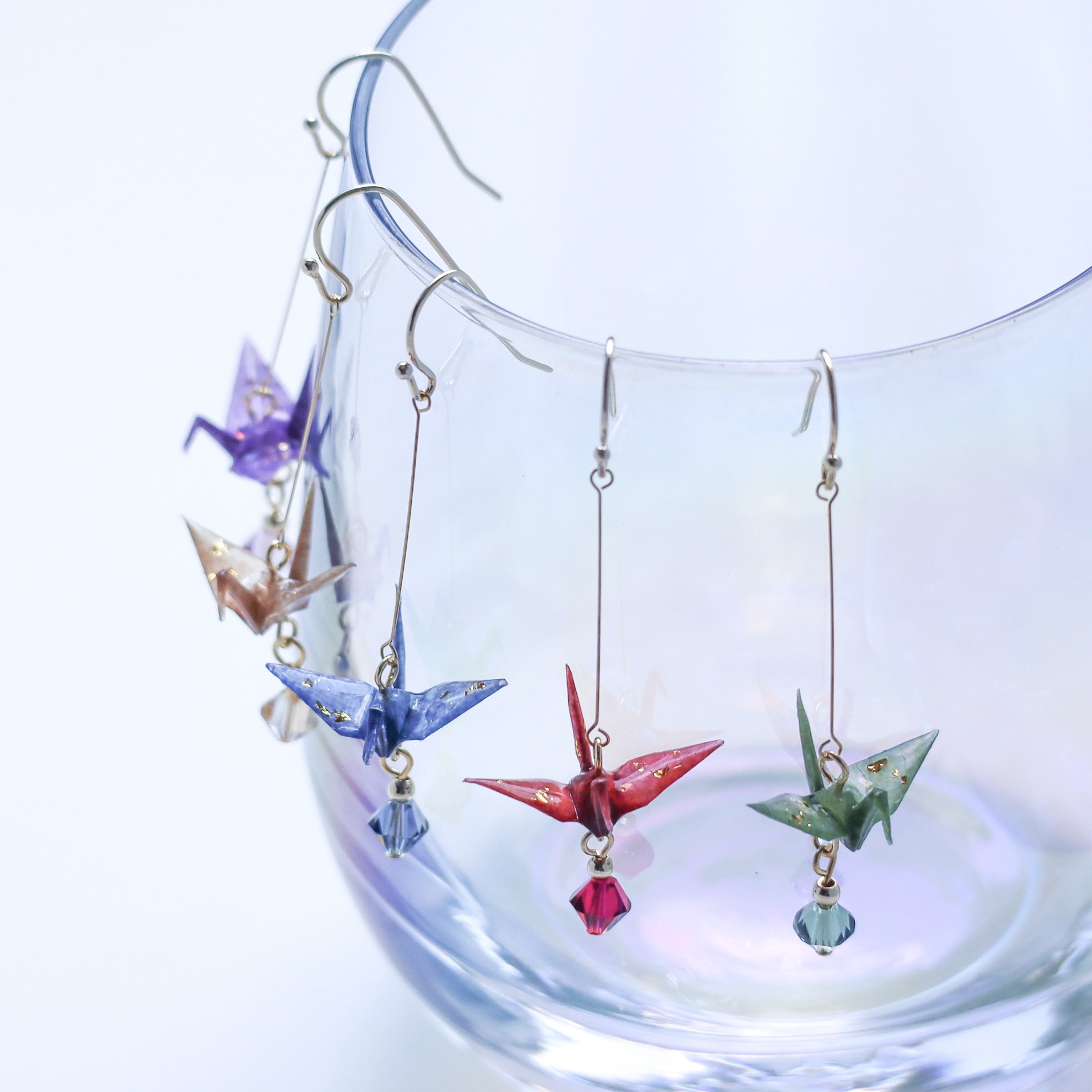 和色【折り鶴】 ピアス/イヤリング ピアス（フック・チェーン